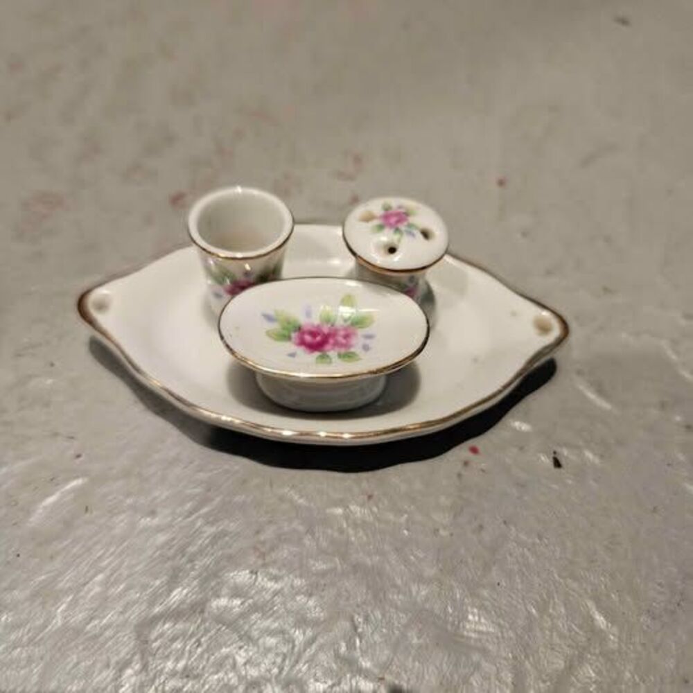 Crown West Fine Porcelain Miniature Set